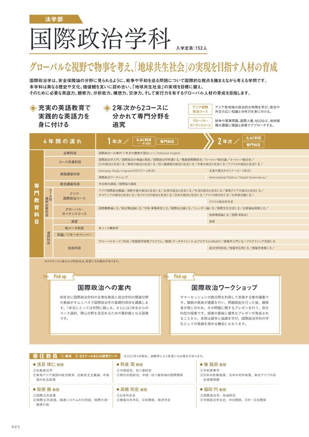 法政大学 GUIDEBOOK 2024